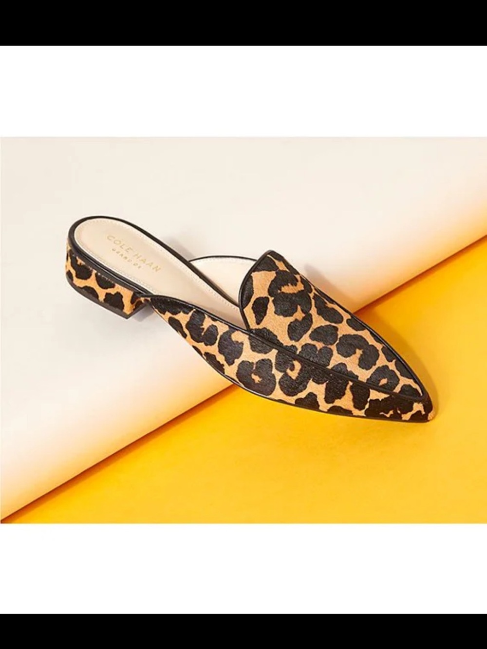 NWOB COLE HAAN Piper Loafer Mule Ocelot 9